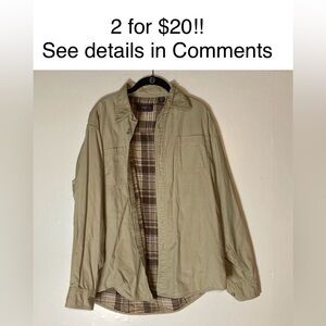 Vintage Wrangler Lined Khaki Long Sleeve Shirt size Medium